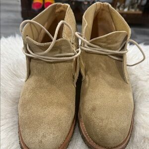 Carolina Herrera Beige Suede Chukka Boots